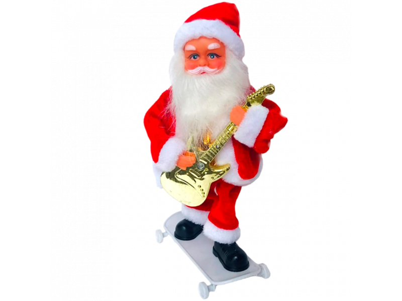 PAPAI NOEL GUITARRA BONECO NATALINO