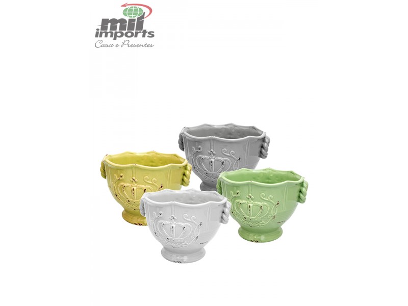 VASO CERÂMICA IMPERIAL - BORDAS WAVE