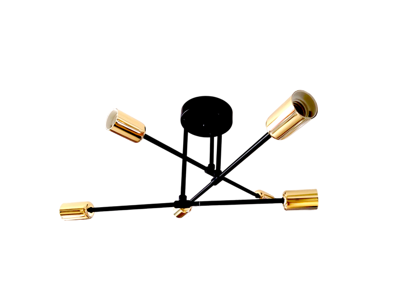 LUSTRE PEDENTE DECORATIVO DOURADO
