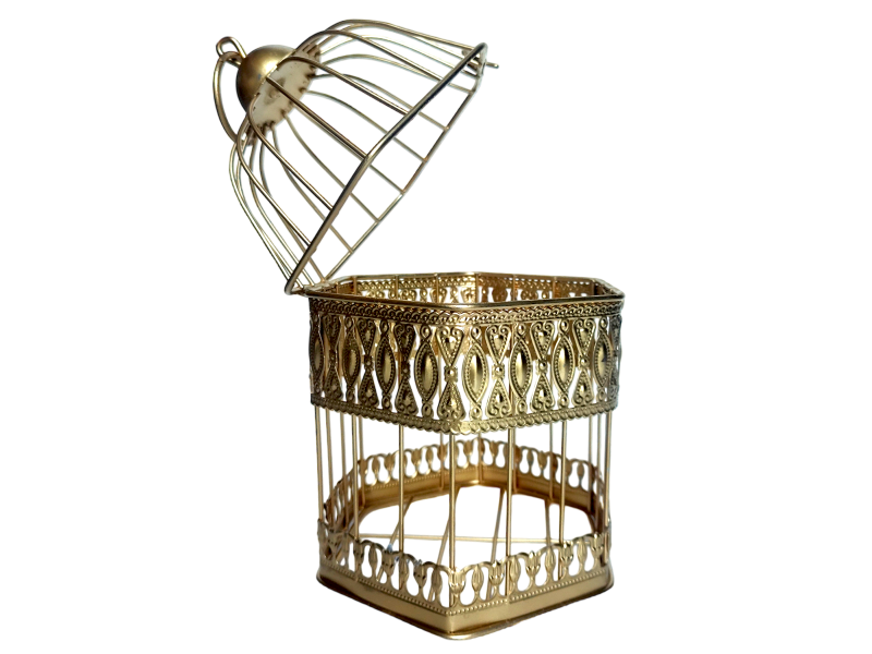 GAIOLA DE FERRO DECORATIVA