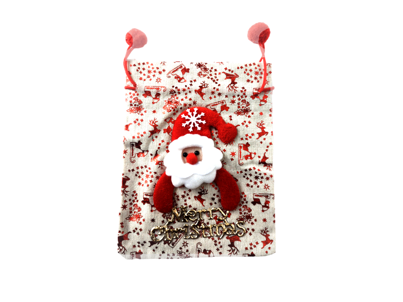 SAQUINHO DECORATIVO ENFEITE DE NATAL