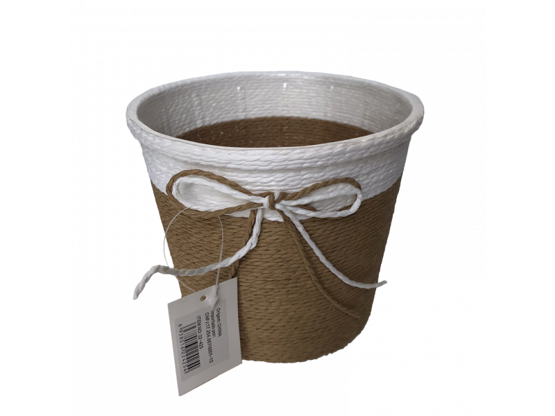 Cesto vime com corda decorativa