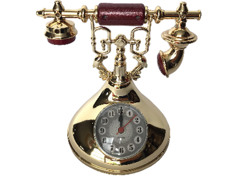 Relógio Decorativo dourado vintage de plástico