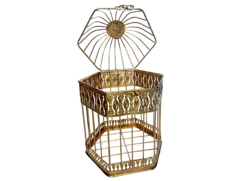 GAIOLA DE FERRO DECORATIVA