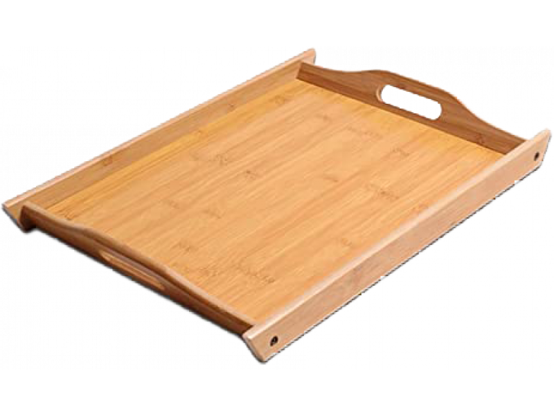 Bandeja de bambu decorativa