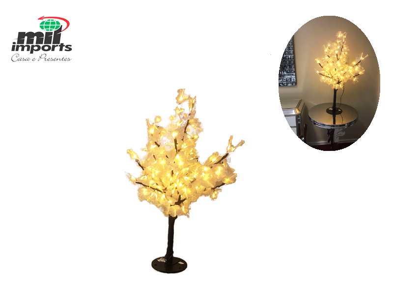 Arvore de led amarela 90 CM