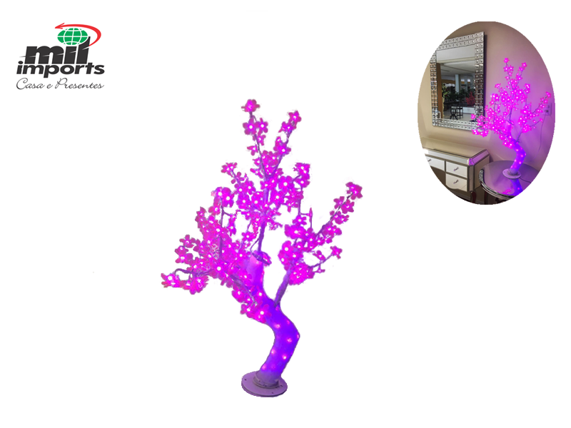 Arvore de led rosa 1.10M