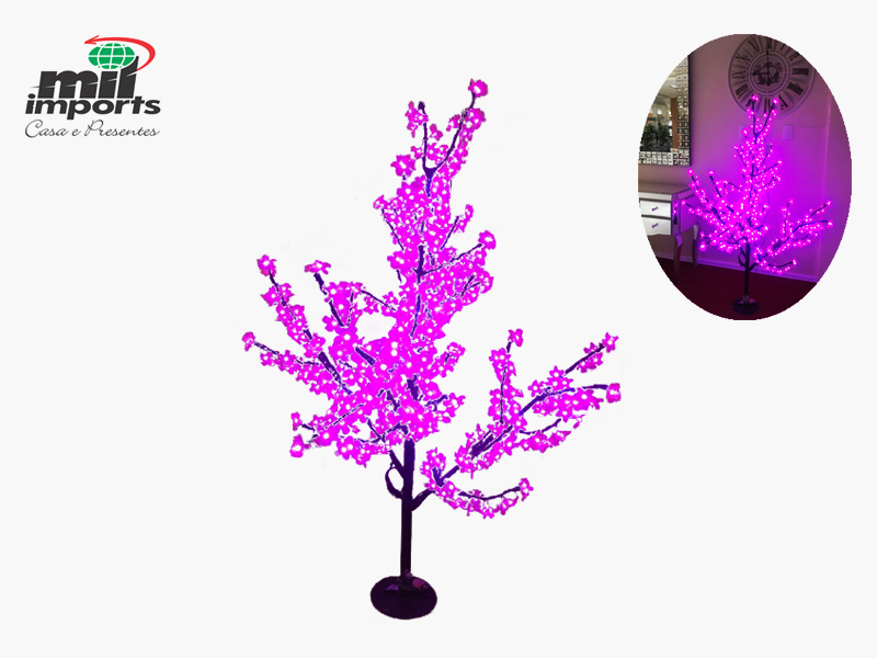 Arvore de led rosa 1.55M