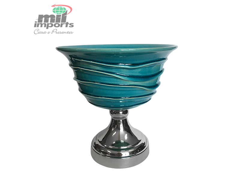 CENTRO DE MESA EM CERÂMICA - LINHA BLUE