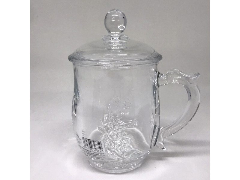 Caneca brilhante de xá com tampa