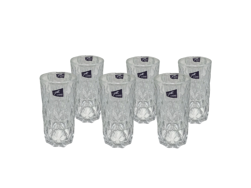 Copo em vidro transparente decorativo Unidade