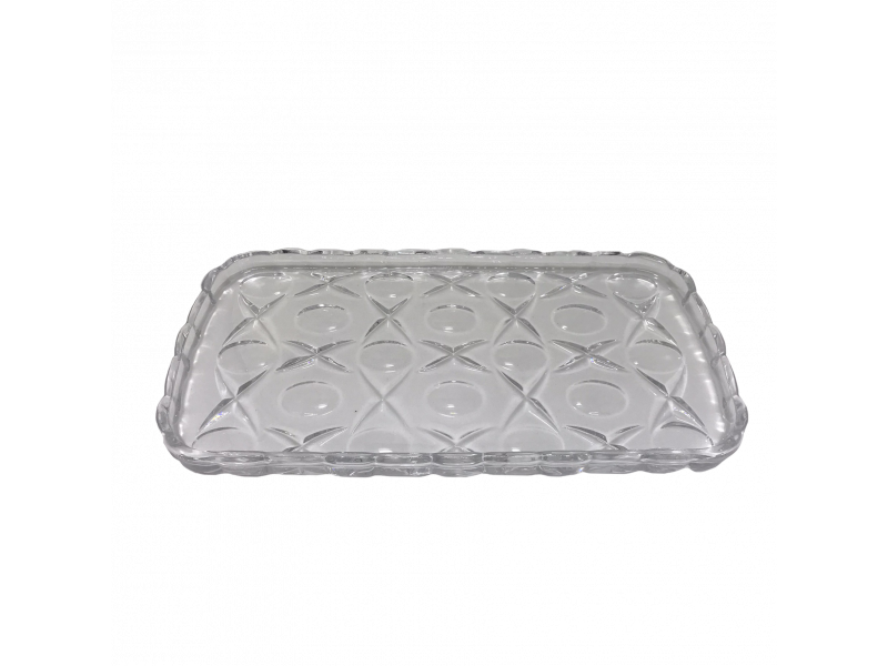 Bandeja decorativa cristal transparente
