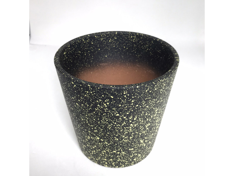 Vaso de cerâmica decorado rustico