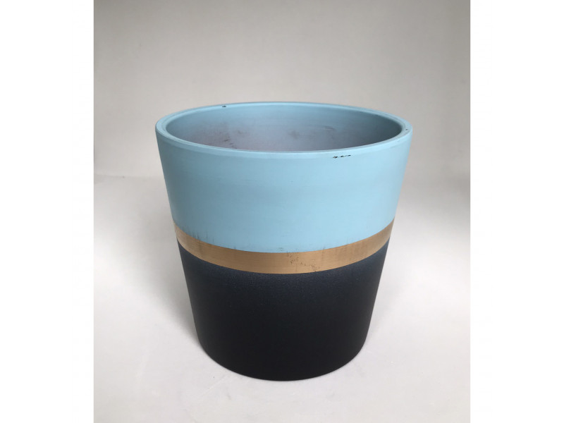 Vaso em cerâmica decorado rustico