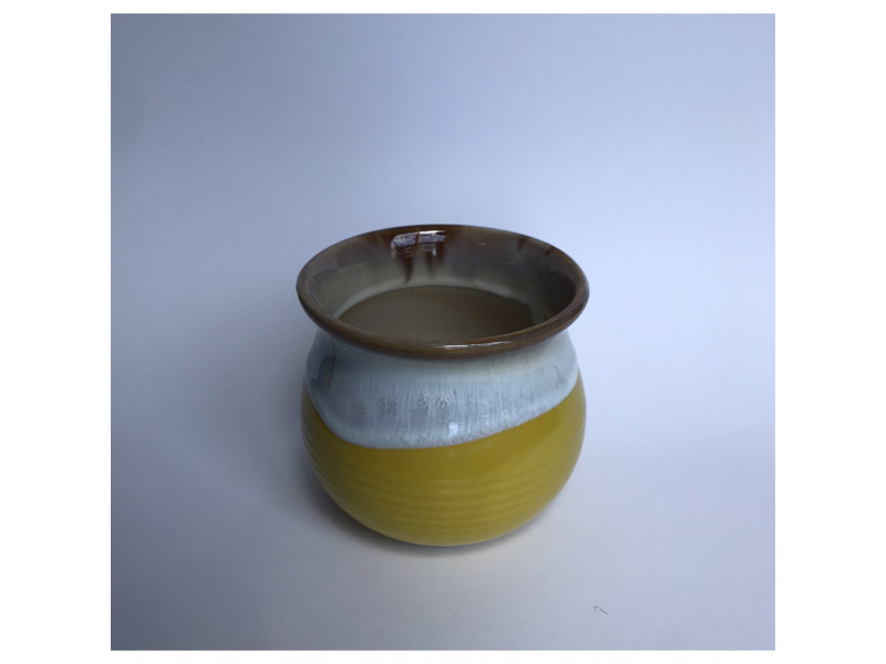Vaso em cerâmica decorativo khaki