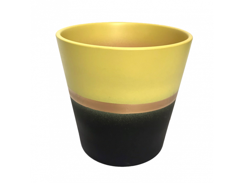 Vaso em cerâmica decorado rustico
