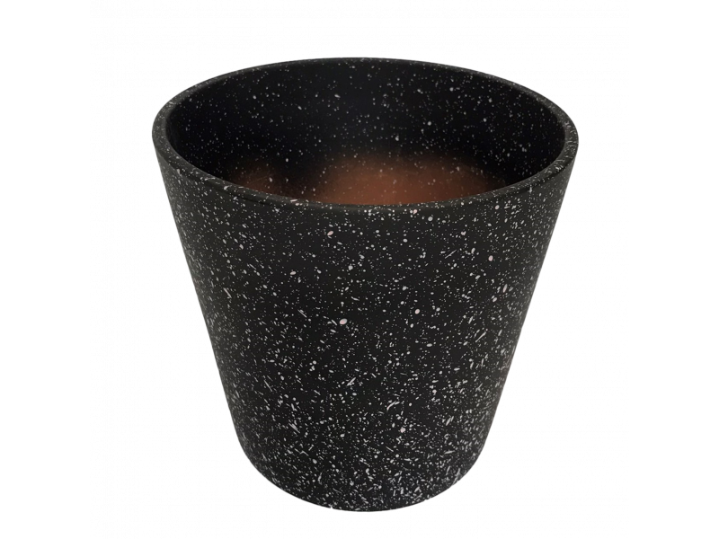 Vaso de cerâmica decorado rustico