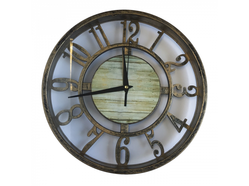 Relógio Decorativo 3D vintage em plástico