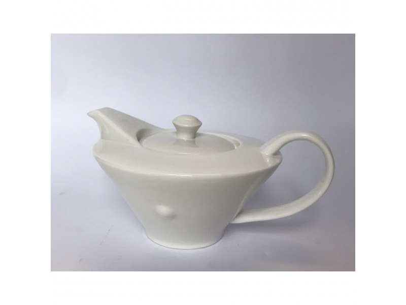 Bule de porcelana alto relevo decorativo