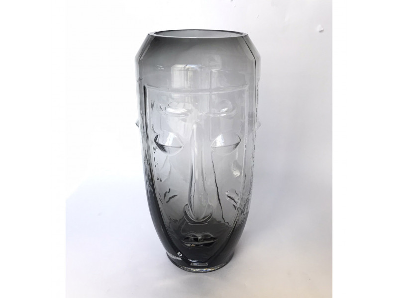 Vaso decorativo rosto de vidro