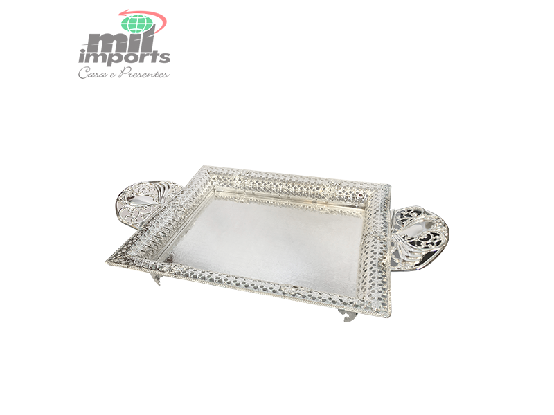 BANDEJA DECORATIVA DE METAL ANNY - P
