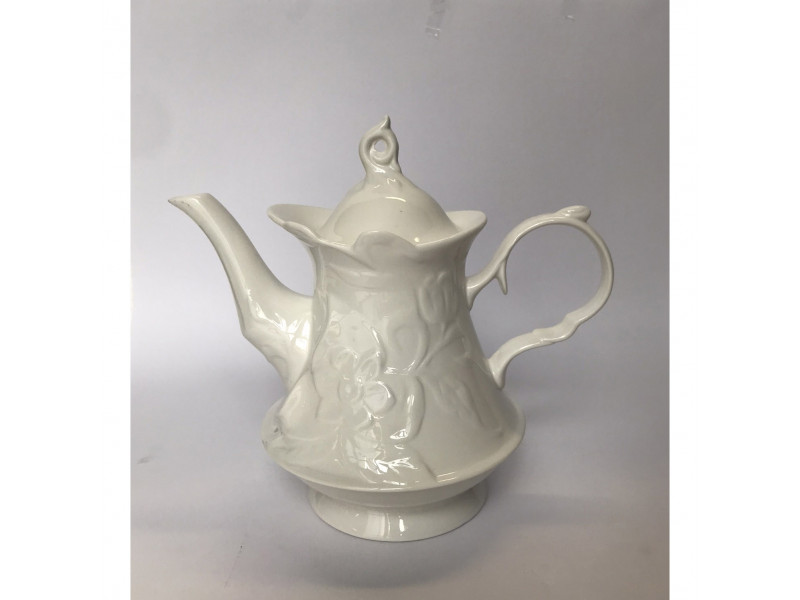 Bule floral de porcelana decorativo