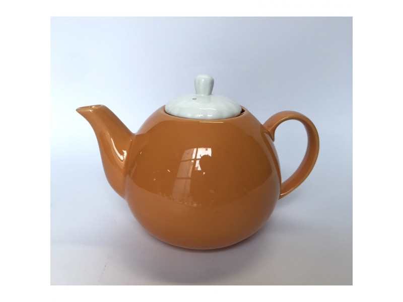 Bule de porcelana alto relevo decorativo