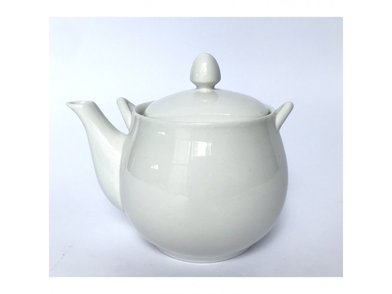 Bule de porcelana com malha de aço decorativo