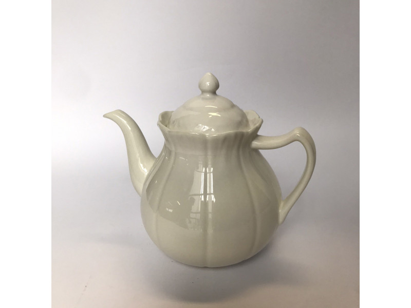 Bule de porcelana alto relevo decorativo