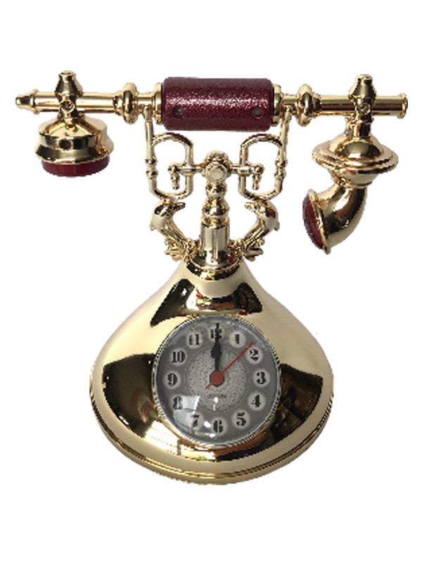 Relógio Decorativo dourado vintage de plástico