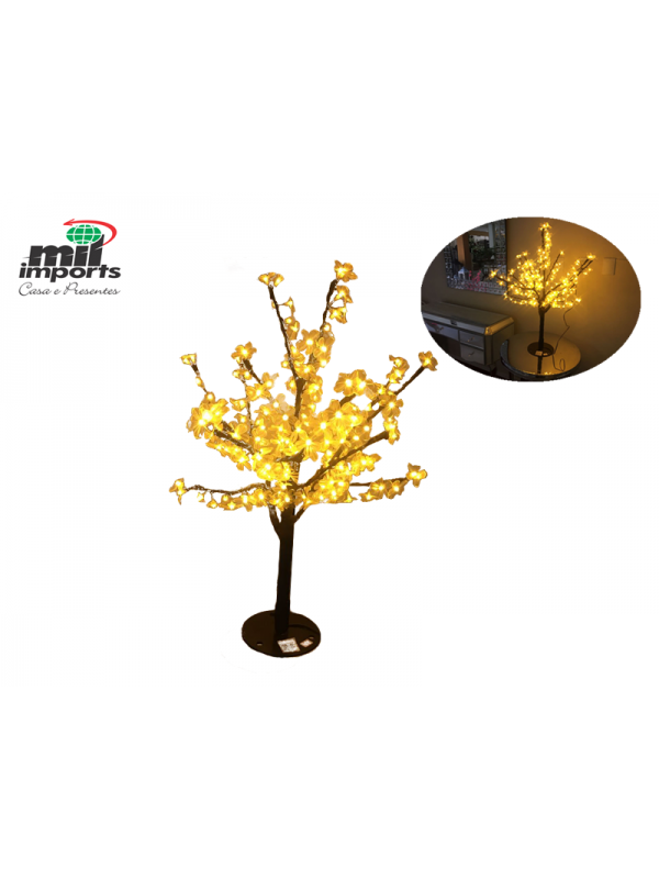 Arvore de led amarela 85 CM