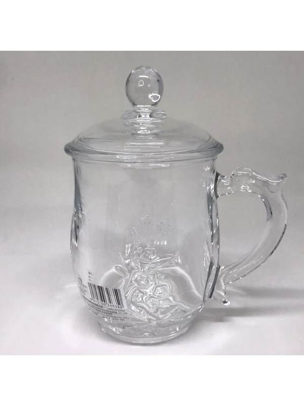Caneca brilhante de xá com tampa
