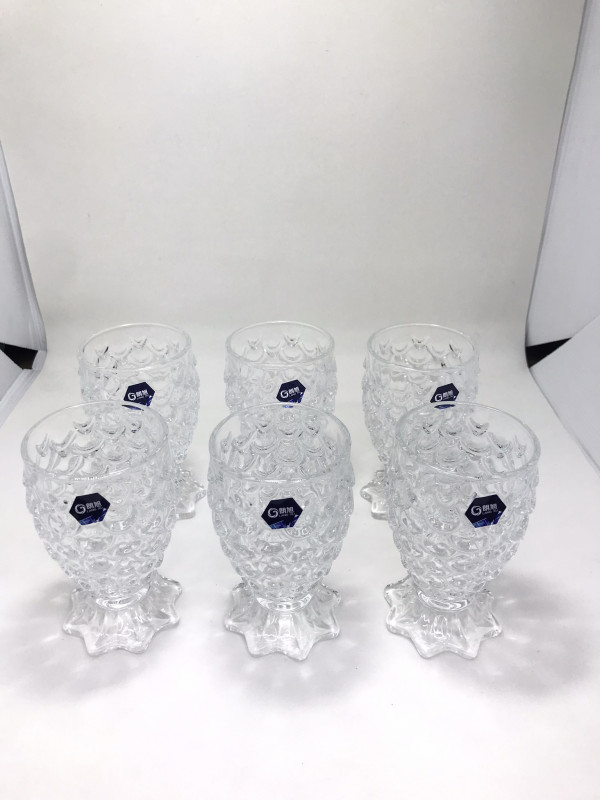Taça abacaxi em cristal transparente Unidade