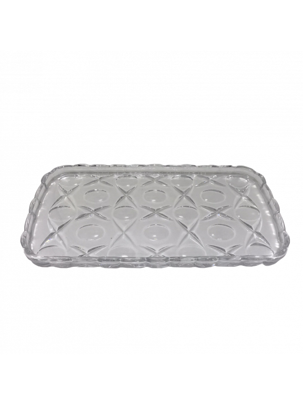 Bandeja decorativa cristal transparente