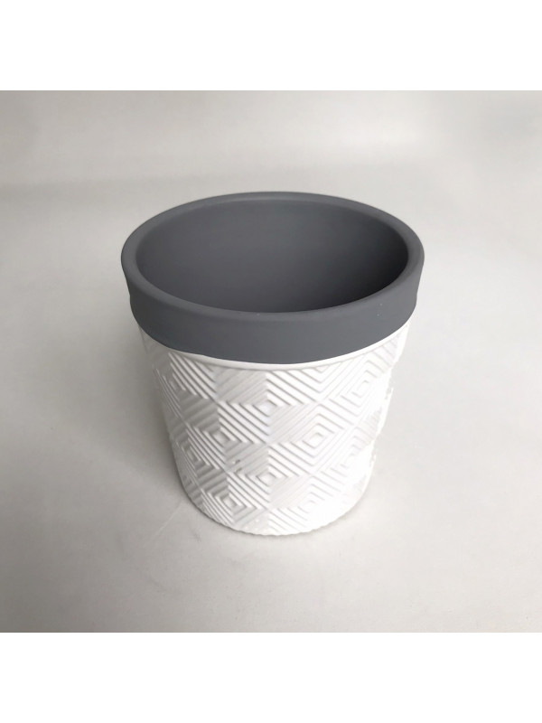 Vaso de cerâmica decorado rustico
