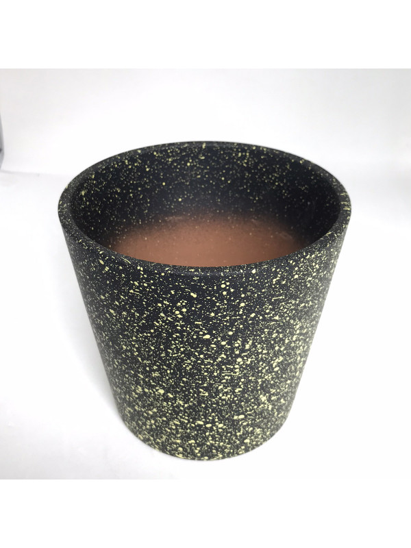 Vaso de cerâmica decorado rustico