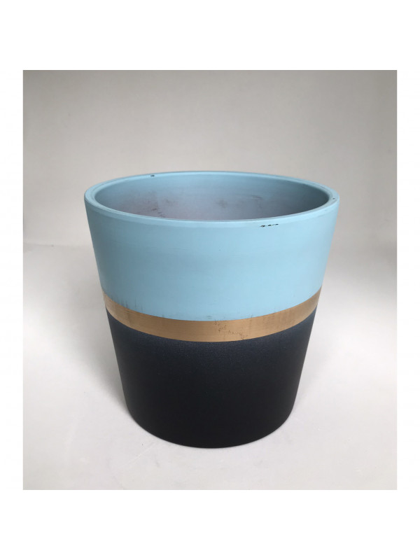 Vaso em cerâmica decorado rustico