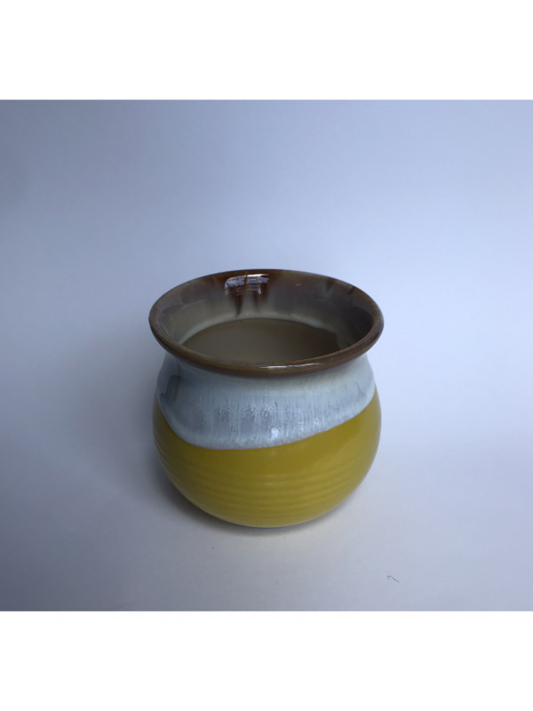Vaso em cerâmica decorativo khaki