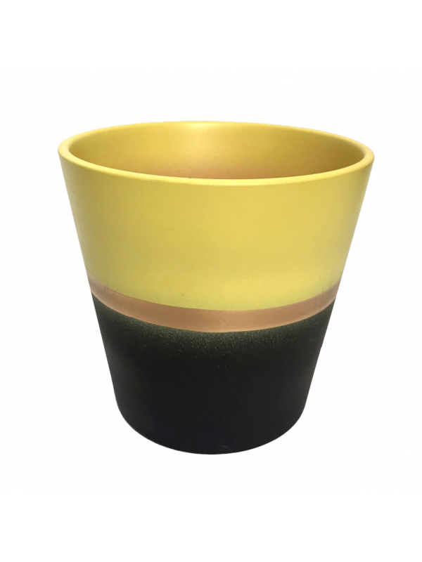 Vaso em cerâmica decorado rustico