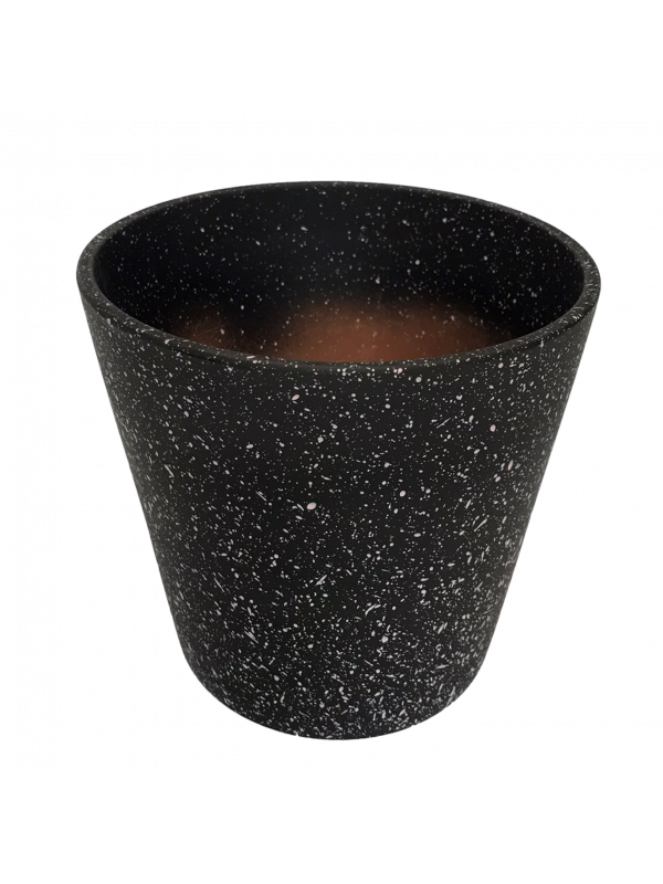 Vaso de cerâmica decorado rustico