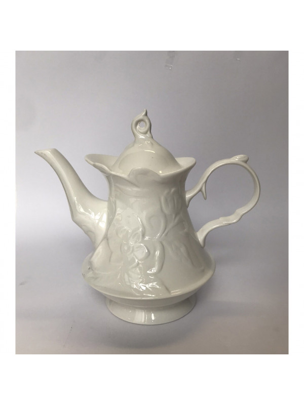 Bule floral de porcelana decorativo