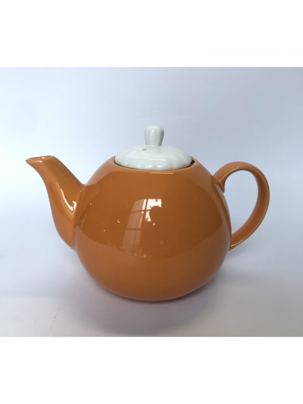 Bule de porcelana alto relevo decorativo
