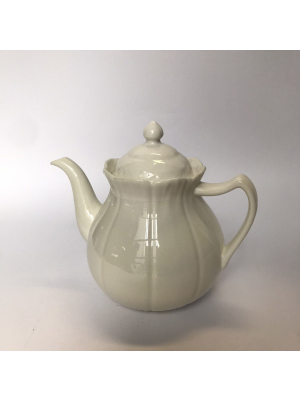 Bule de porcelana alto relevo decorativo