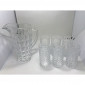 Jogo jarra copos seis copos em cristal decorativo