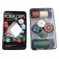 Jogo poker 100 peças chips profissional