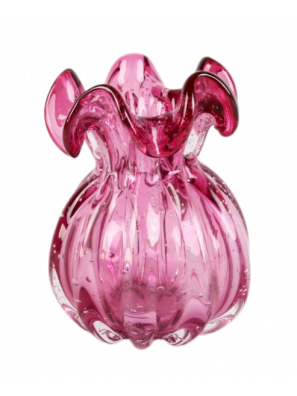VASO MURANO ROSA 18CM