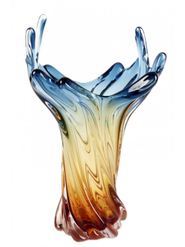 VASO MURANO DEGRADÊ BICOLOR 34CM