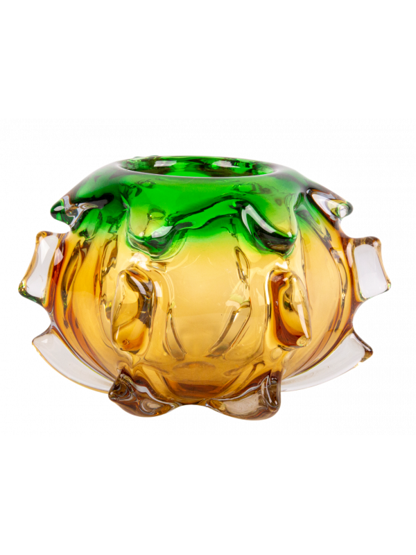 CENTRO DE MESA MURANO BICOLOR VERDE