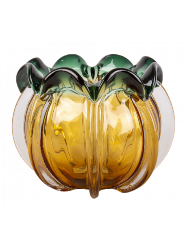 CENTRO DE MESA MURANO BICOLOR VERDE